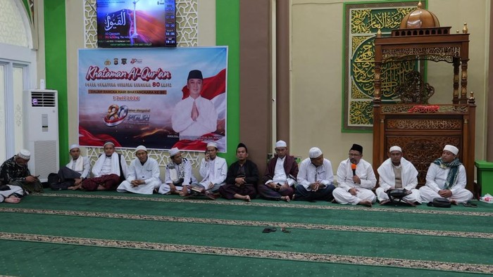 Hari Bhayangkara ke-80, Polda Sumsel Gelar Khataman Al-Qur'an Bersama 80 Hafiz