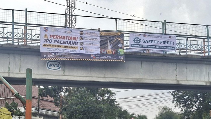 JPO Stasiun Bogor Dibongkar Dini Hari Nanti, Jalan di Sekitarnya Bakal Ditutup