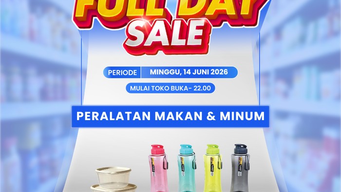 Transmart Full Day Sale Hadirkan Diskon Double 50%+20% untuk Peralatan Makan dan Minum, Harga Mulai Rp12.000-an