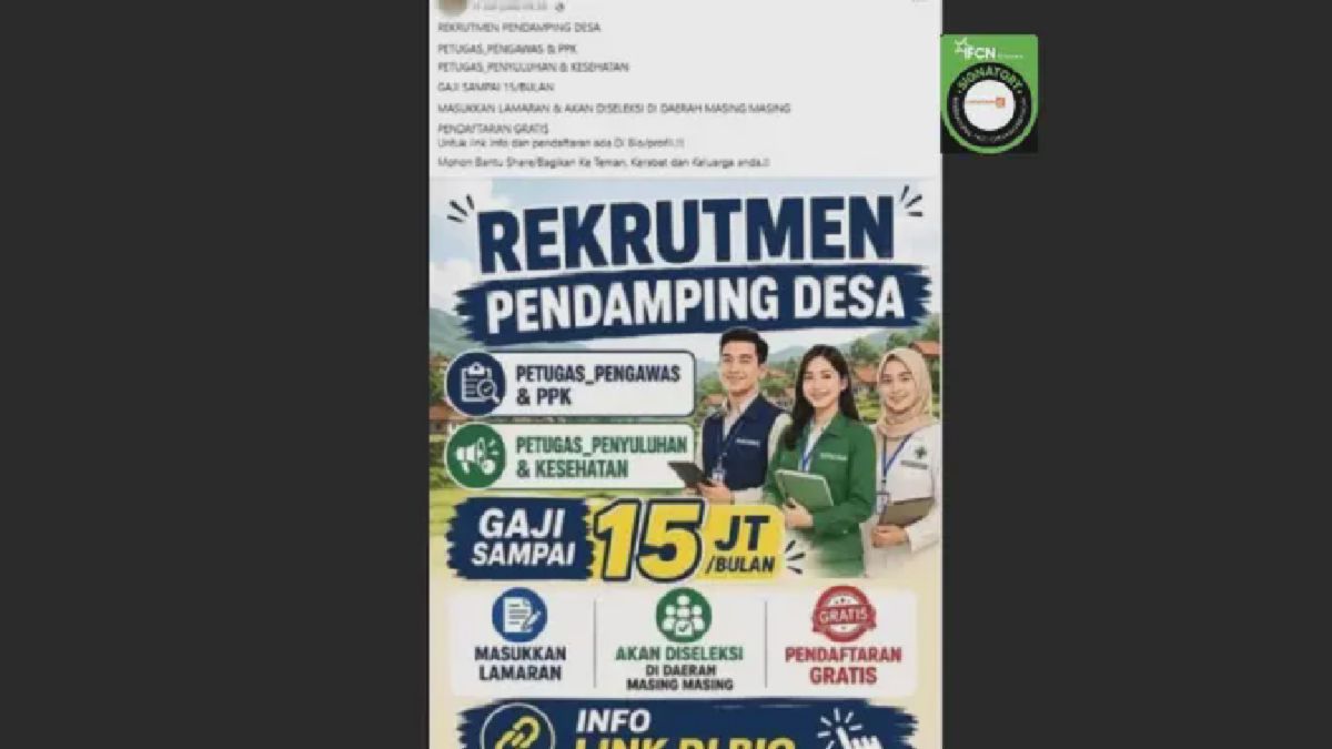 Liputan6.com Bongkar Hoaks Rekrutmen Pendamping Desa Bergaji Rp15 Juta