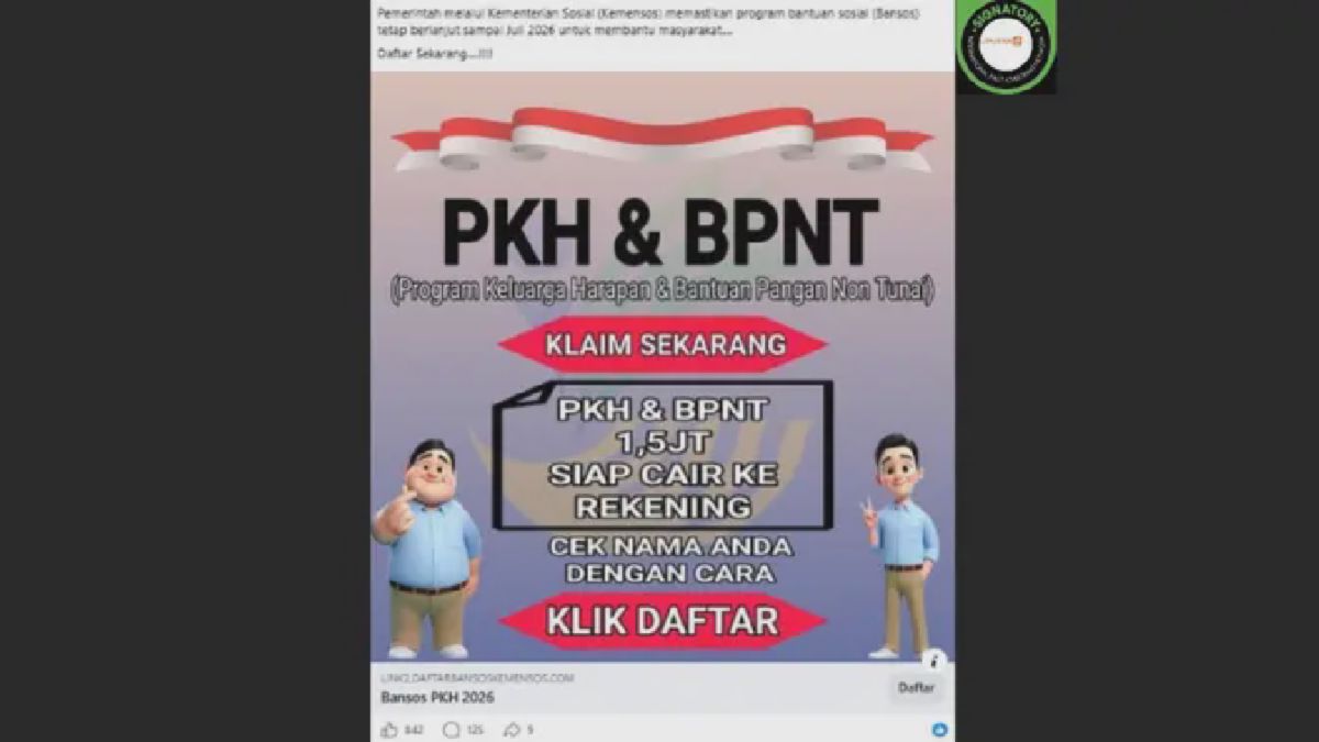Hoax Link Cek Bansos Rp 1,5 Juta Beredar di Media Sosial