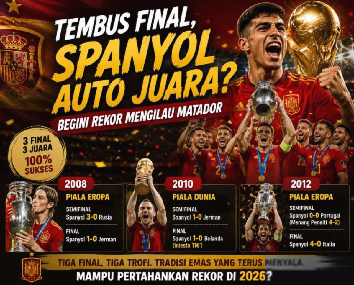 Spanyol Juara Euro 2024, Rekor Sempurna di Final Terjaga
