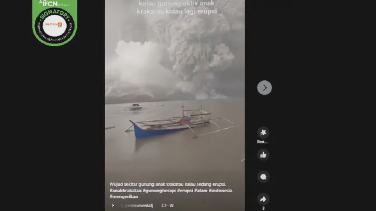 Liputan6 Bantah Video Erupsi Gunung Anak Krakatau Viral