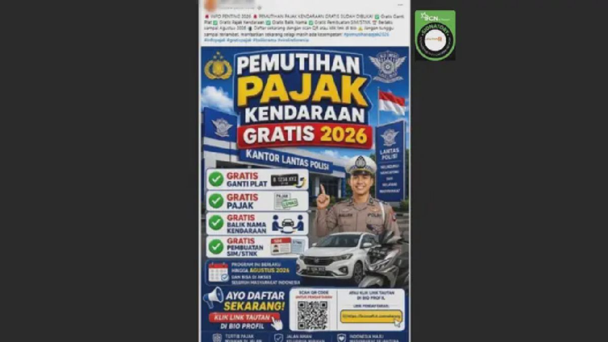 Liputan6 Bantah Link Pendaftaran Pemutihan Pajak Kendaraan Gratis 2026