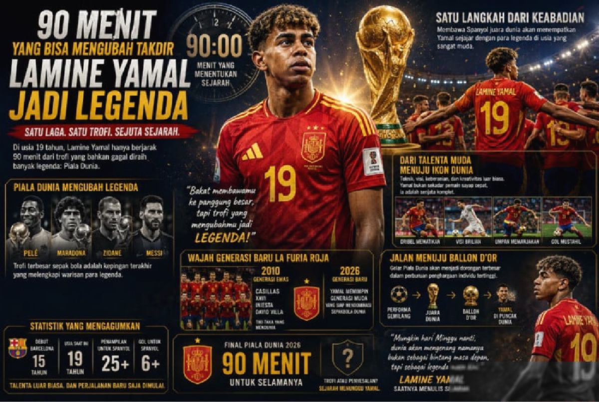 Lamine Yamal Berpeluang Jadi Legenda dalam 90 Menit Penentuan