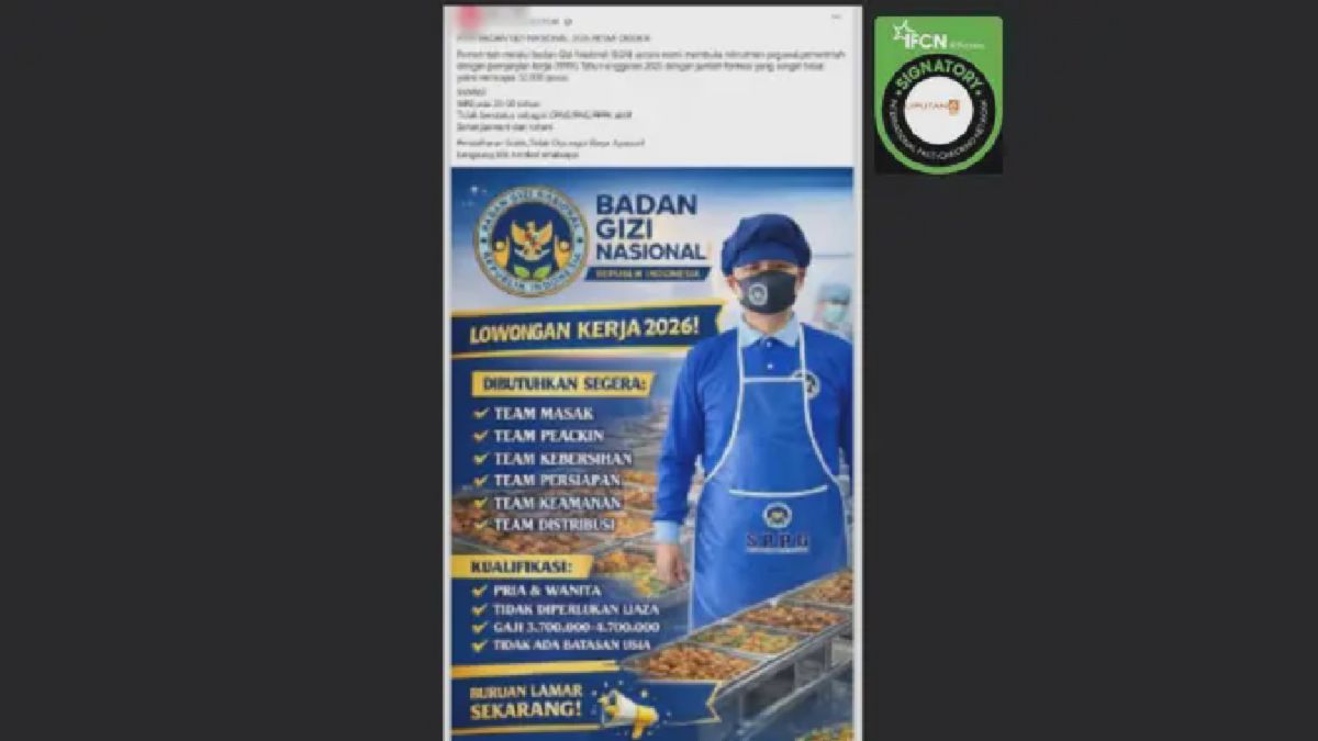 Cek Fakta Liputan6: Link Pendaftaran PPPK BGN 2026 Hoaks